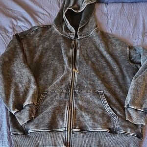 Gray Zip-Up Hoodie